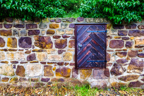 old wooden door at a house - photo