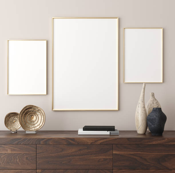 istock Poster mockup in modern interior background 1285263795