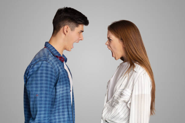 istock Breakup of relations, quarrel, problems in couple and scandal 1285265930
