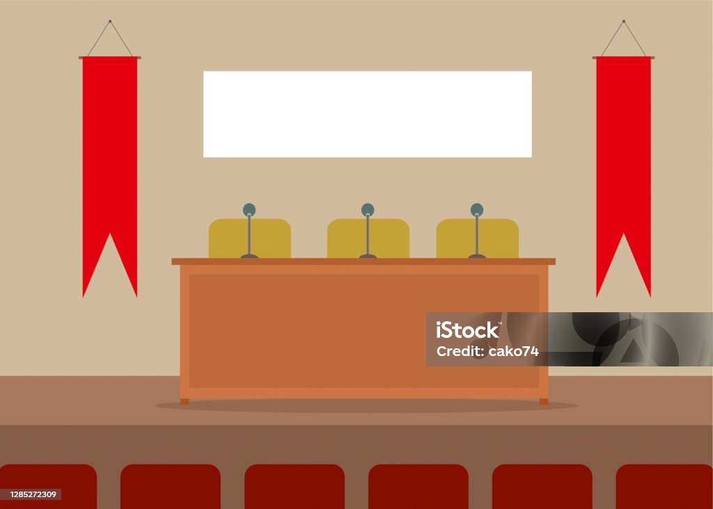 Panel Discussion Toom Vector Illustration Stock Illustration - Download