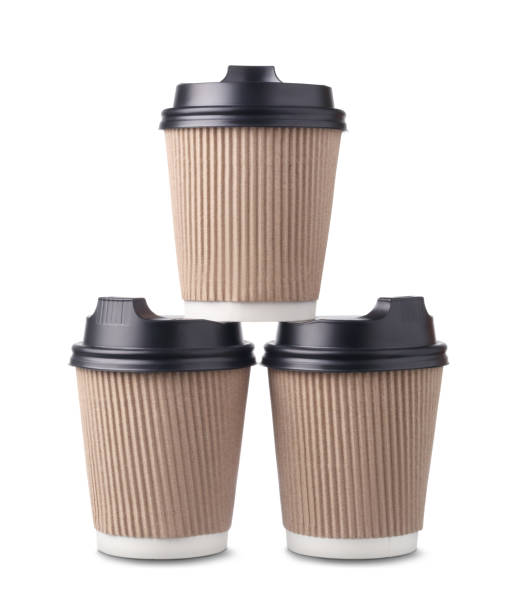 istock Takeaway paper coffee cups isolated on white. 1285285069