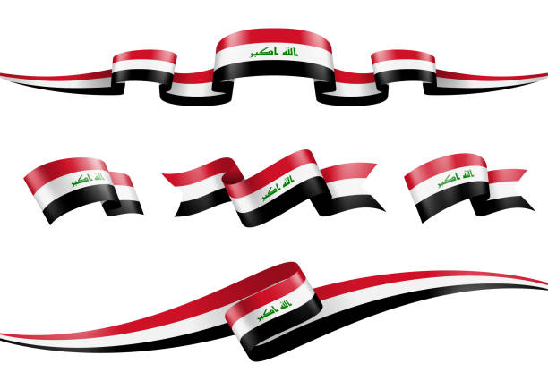 Iraq Flag Ribbon Set - Vector Stock Illustration Iraq Flag Ribbon Set - Vector Stock Illustration iraqi flag stock illustrations