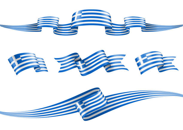 希臘 標誌功能區集 - 向量股票插圖 - 希臘國旗 幅插畫檔、美工圖案、卡通及圖標