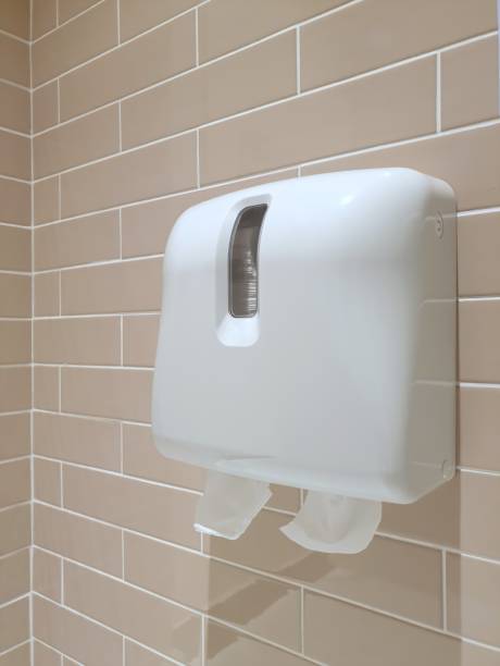 istock Toilet paper and disinfectant spray for customer 1285287865