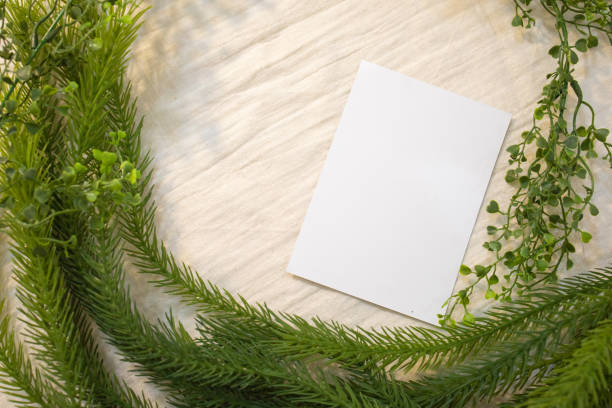 istock Blank Card Mockup designs in an authentic setting artworks or stationery designs 1285289411