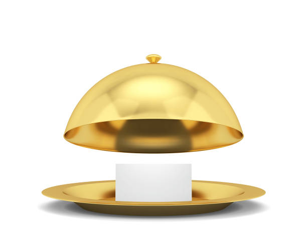 istock Shiny cloche plate with card inside 1285290758