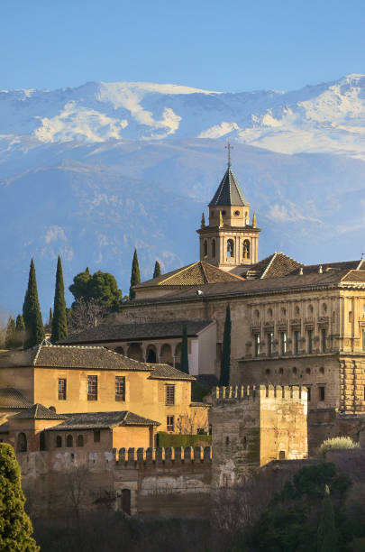 Beautifull sunny day in the Alhambra of Granada stock photo
