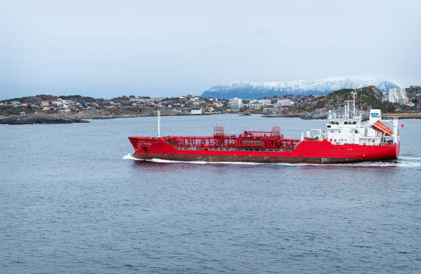 Tanker Key West off the Norwegian Coast, Norway - March 3 2019
