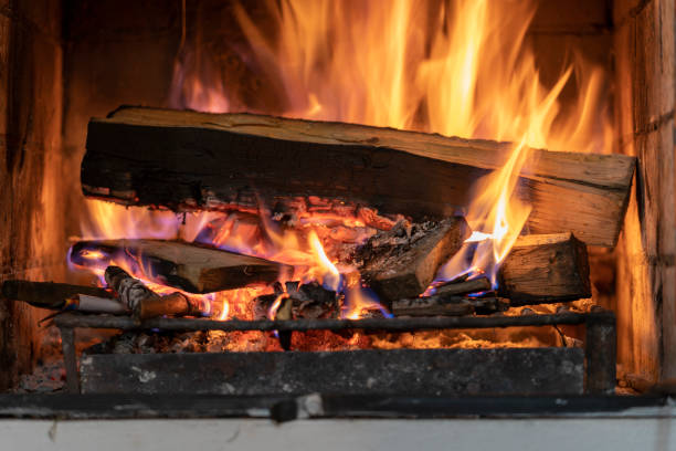 istock The force of the fire in a fireplace 1285293529