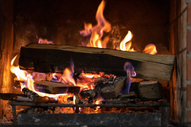 istock The force of the fire in a fireplace 1285296432