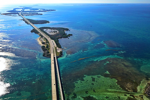 Overseas highway in a tropical land