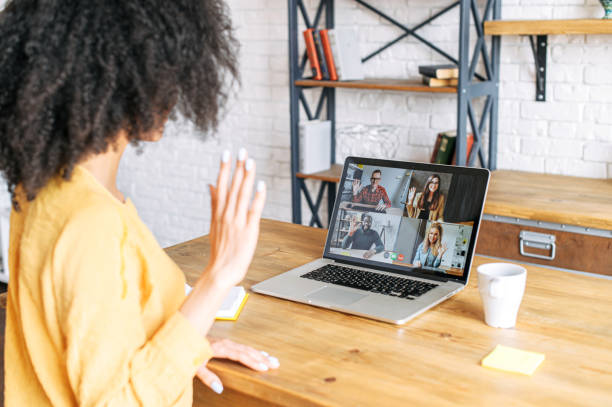 istock An african woman using laptop for video meeting 1285301861