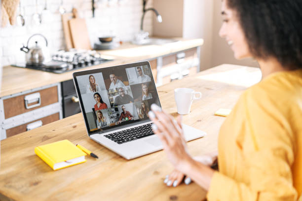 istock An african woman using laptop for video meeting 1285301915