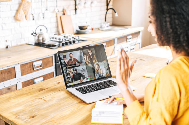 istock An african woman using laptop for video meeting 1285301918