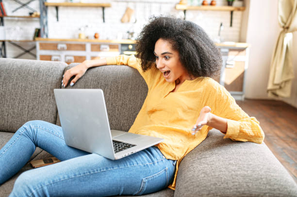 istock An woman spends home leisure with a laptop 1285301924