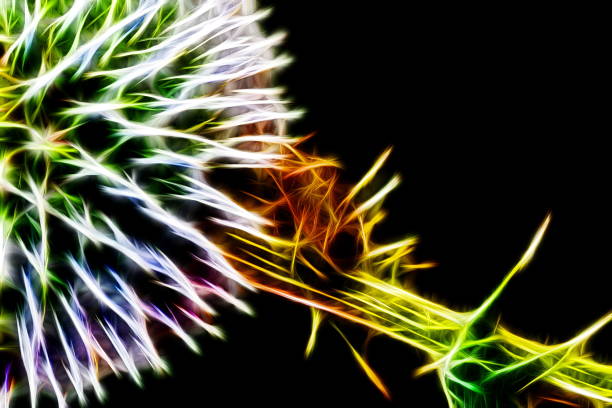istock Neon Butterfly.3D surreal illustration.Fractal abstract texture 1285301955