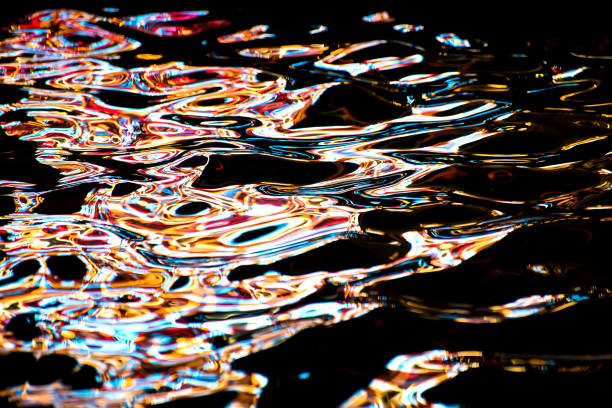 istock Abstract water reflection of colourful water ripples 1285306740