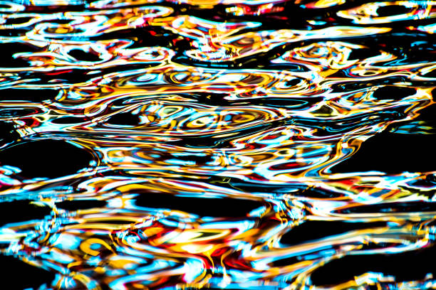 istock Abstract water reflection of colourful water ripples 1285306793