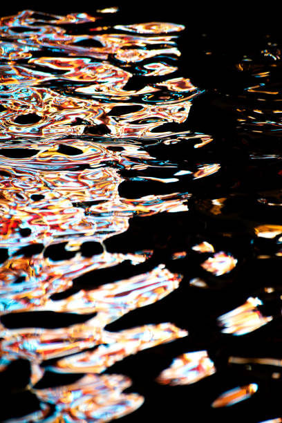 istock Abstract water reflection of colourful water ripples 1285306817