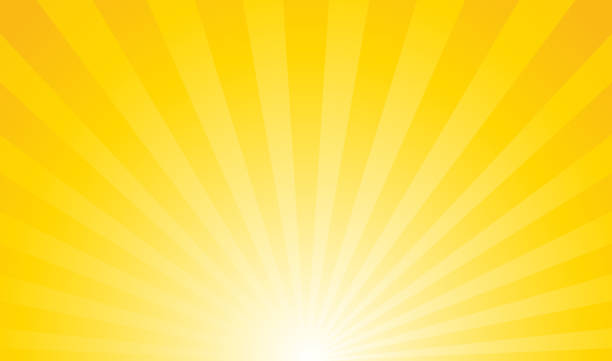 illustrations, cliparts, dessins animés et icônes de rayons de soleil : fond de rayons lumineux - yellow backgrounds