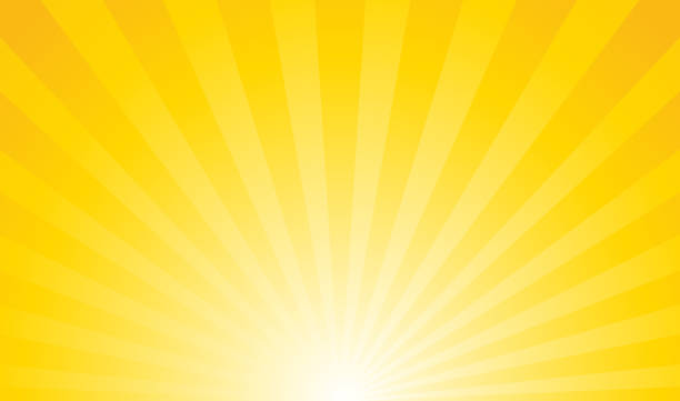 Sunbeams: Bright rays background Sunbeams: Bright rays background yellow background stock illustrations