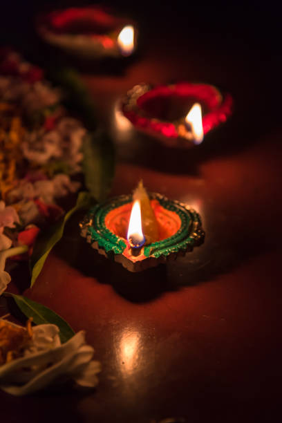 istock Close up of a diya or lamp 1285308653