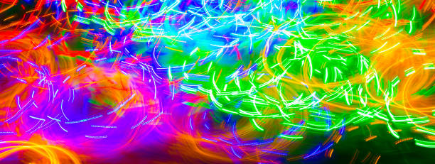 istock Freeze light photo. Abstract futuristic, neon pattern background in wave shape. 1285309815