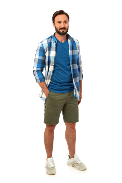 istock Man with shirt and shorts 1285312450