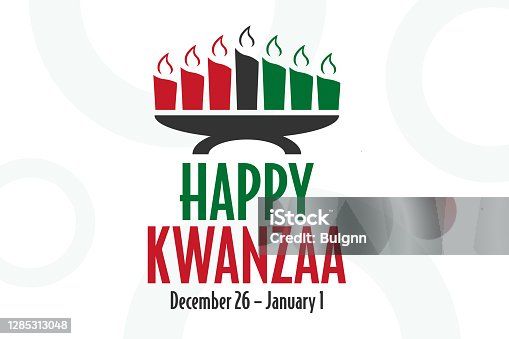 istock Happy Kwanzaa. December 26 until January 1. Holiday concept. Template for background, banner, card, poster with text inscription. Vector EPS10 illustration. 1285313048