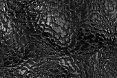 Black Leather Abstract Crocodile Snake Dinosaur Dragon Bubble Liquid Alligator Skin Digitally Generated Image Pattern Seamless