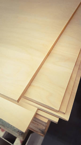 istock Plywood for construction in the store. Vertical copy space 1285324275