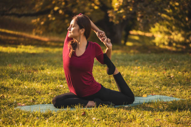 istock Woman exercising yoga 1285330462