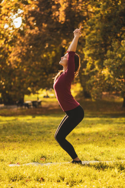 Woman exercising yoga