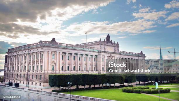 Swedish Parliament Building Riksdag House Stock Photo - Download Image Now - Stockholm, Parliament House - Stockholm, Politics