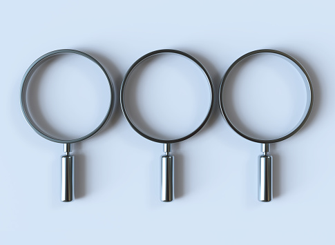 Magnifying Glass with clipping path isolated on white