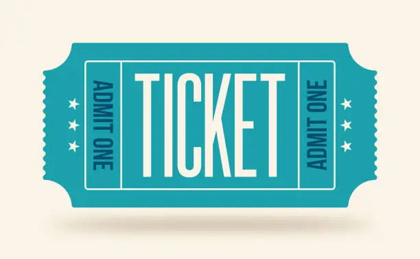 Vector illustration of Ticket Admit One