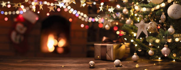 istock Christmas Tree with Decorations And Stars 1285338309