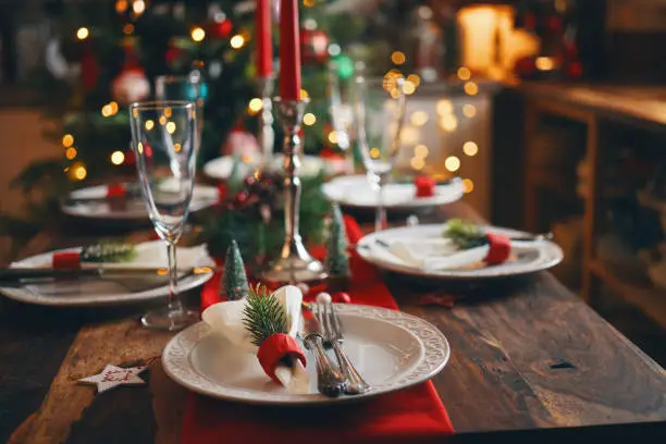 Decorated Place Setting for Christmas