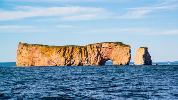 istock Perce, Canada - August 19 2018: Stunning view of Perce Rock in Gaspesie in Canada 1285341077