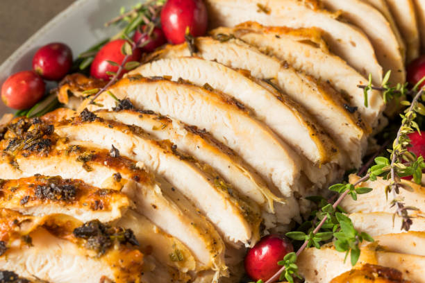 istock Homemade Thanksgiving Turkey Platter Dinner 1285342255