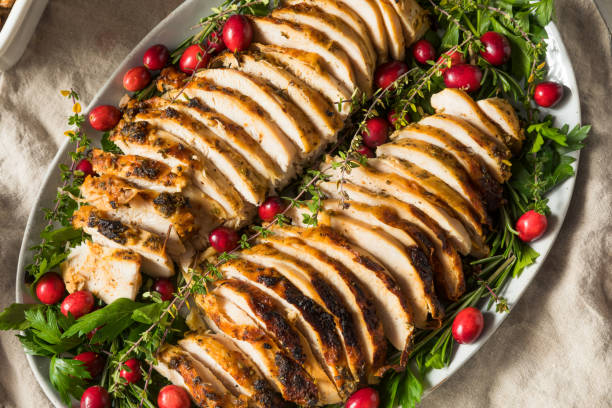 istock Homemade Thanksgiving Turkey Platter Dinner 1285343098