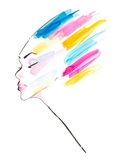 674 Abstract Rainbow Hair Illustration Illustrations & Clip Art - iStock