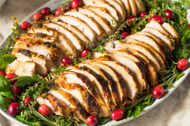 istock Homemade Thanksgiving Turkey Platter Dinner 1285348123