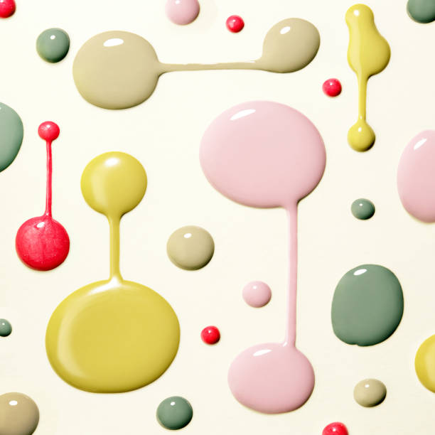 istock Round Blots of neutral coloured nail polish. 1285351025