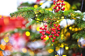 weihnachtsdekorationen-an-den-zweigen-ei