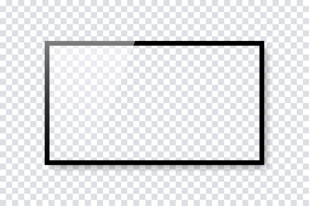 사실적인 빈 tv 화면. 벡터 격리 템플릿입니다. 그림자가 있는 빈 tv 프레임입니다. 텔레비전 화면 주도, lcd, hd, 4k, 5k. 스톡 벡터. - collection led technology colors stock illustrations