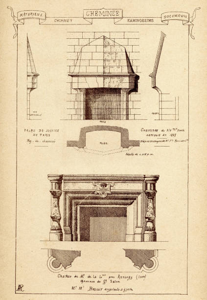 illustrazioni stock, clip art, cartoni animati e icone di tendenza di architettura, caminetto camino, caminetto, camino, caratteristica architettonica, stampa d'arte - victorian style fireplace mantelpiece victorian architecture