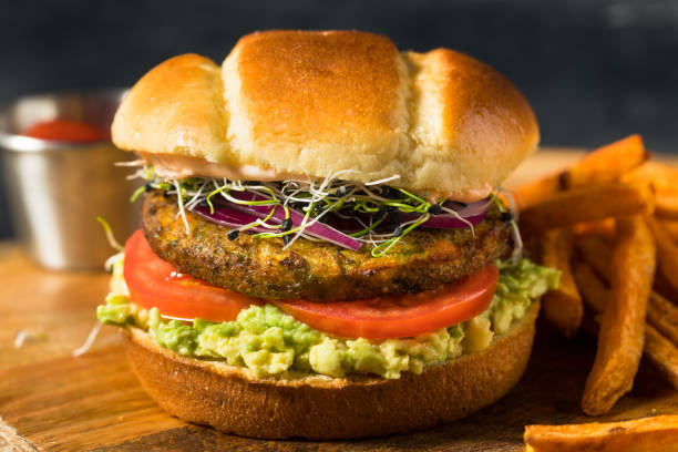 istock Homemade Organic Vegan Veggie Burger 1285353549