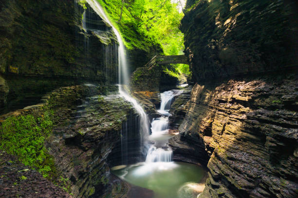 istock Rainbow falls in Watkins Glen, New York 1285355145