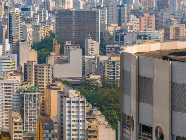 istock Panoramic view of Sao Paulo City Downtown 1285357045